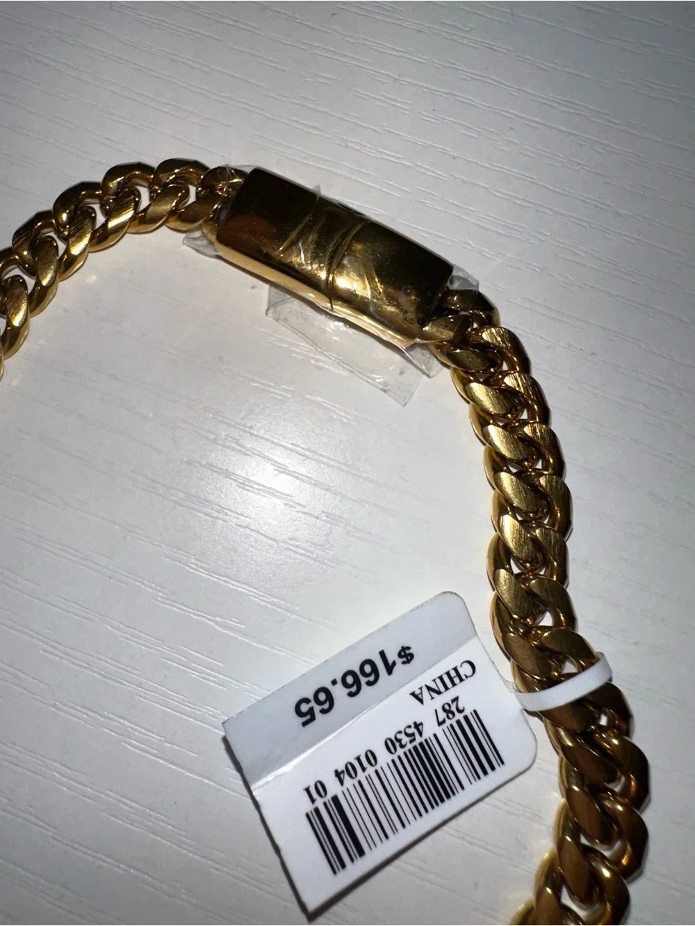 NWT Shaq Stainless Steel Gold Tone Chain